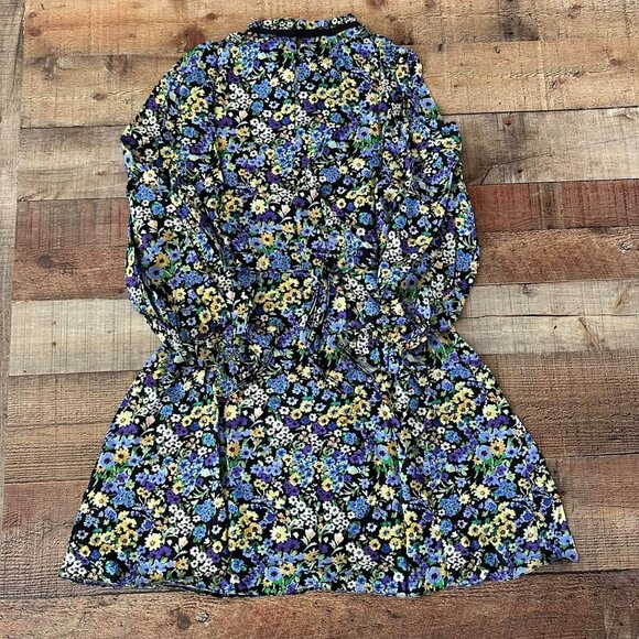New Look Women's Long Sleeve Collared Mini Dress in Spring Floral -14 - Picture 7 of 7